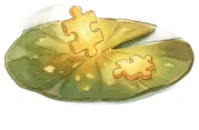 Small lily pad with puzzle element